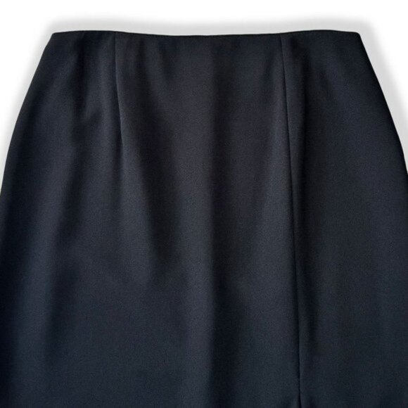 ***SOLD*** Vintage 90s Black Office Pencil Midi High Waist Skirt - Classic Style - Picture 2 of 6